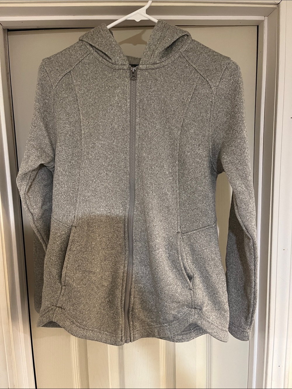 Eddie Bauer Gray Hooded Full-Zip Jacket, size M